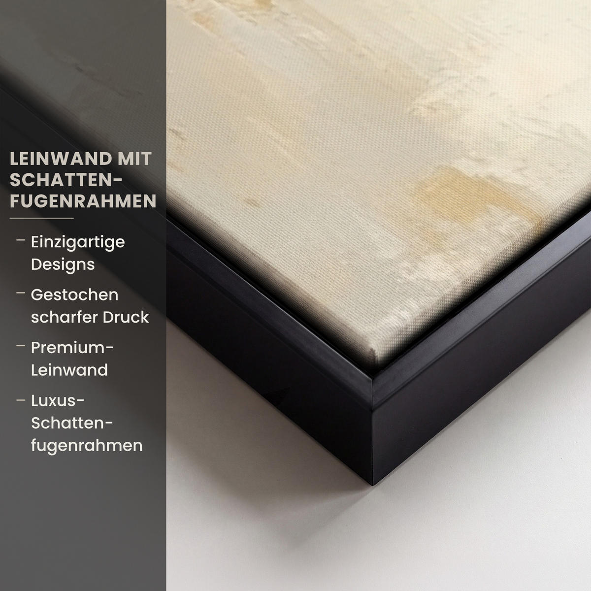 LEINWAND Bilder mit Rahmen - Hase - Ohren - Braun - 60x90 - Beige, Textil (60/90cm) - MuchoWow