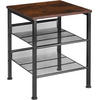 BEISTELLTISCH Lincoln,40,5 x 40 x 50,5 cm,Industrial Holz dunkel, rustikal - Rostfarben, Holz (40.5/40/50.5cm) - tectake
