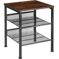 BEISTELLTISCH Lincoln,40,5 x 40 x 50,5 cm,Industrial Holz dunkel, rustikal - Rostfarben, Holz (40.5/40/50.5cm) - tectake