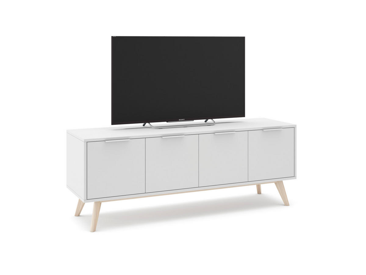 TV-STÄNDER Campus Weiß 140/40/53 cm - Weiß, Holz (40/53/140cm) - Calicosy
