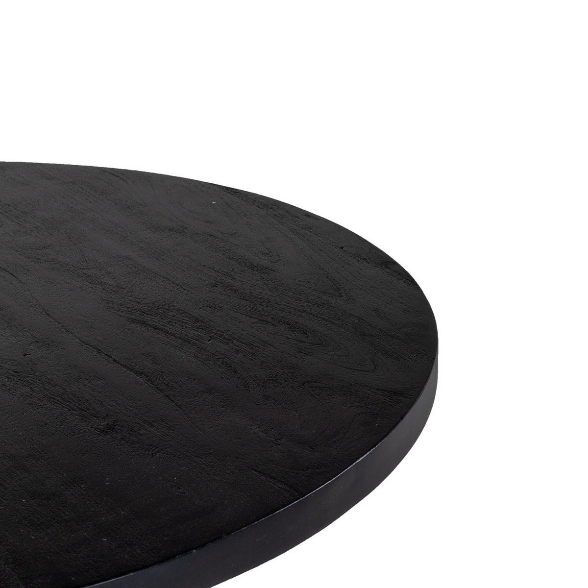 ESSTISCH rund aus Mangoholz 130cm, schwarz - Schwarz, Holz (130/130/76cm) - Giga Meubel