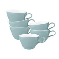 MILCHKAFFEETASSEN Life Fashion Green Chic 370 ml 6er Set - Grün, Keramik (0.37L) - Seltmann Weiden