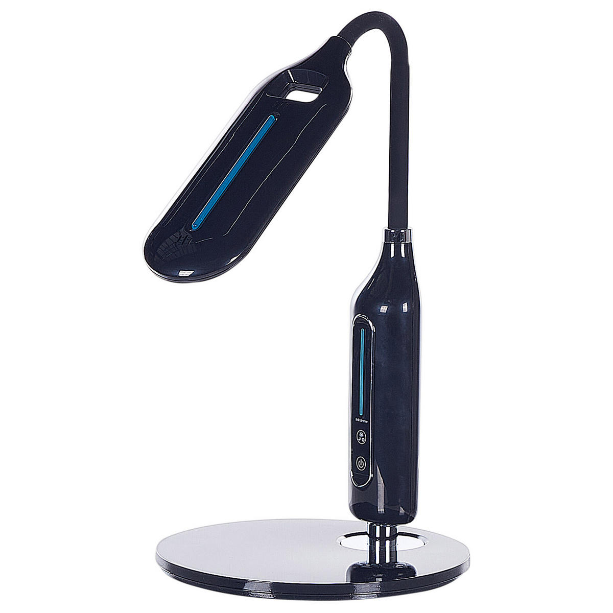 SCHREIBTISCHLAMPE Cygnus 18/21/38 cm - Schwarz, Kunststoff (18/21/38cm) - Beliani