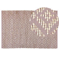 TEPPICH geflochten Gerze 200/140 cm - Pink, Textil (140/200cm) - Beliani