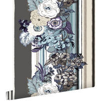TAPETE Blumenmuster 53 cm x 10.05 m - Braun, Papier (53/1000cm) - ESTAhome