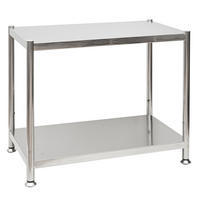 EDELSTAHL-REGAL 61x36x50 cm bis 60kg inkl. 2 Ebenen - Grau, Metall (36/50/61cm) - shelfr