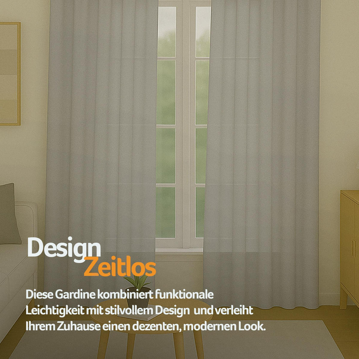 GARDINE Universalband "blickdicht" 2er Pack Hellgrau 140x175 cm - Hellgrau, Textil (140/175cm) - Bestlivings