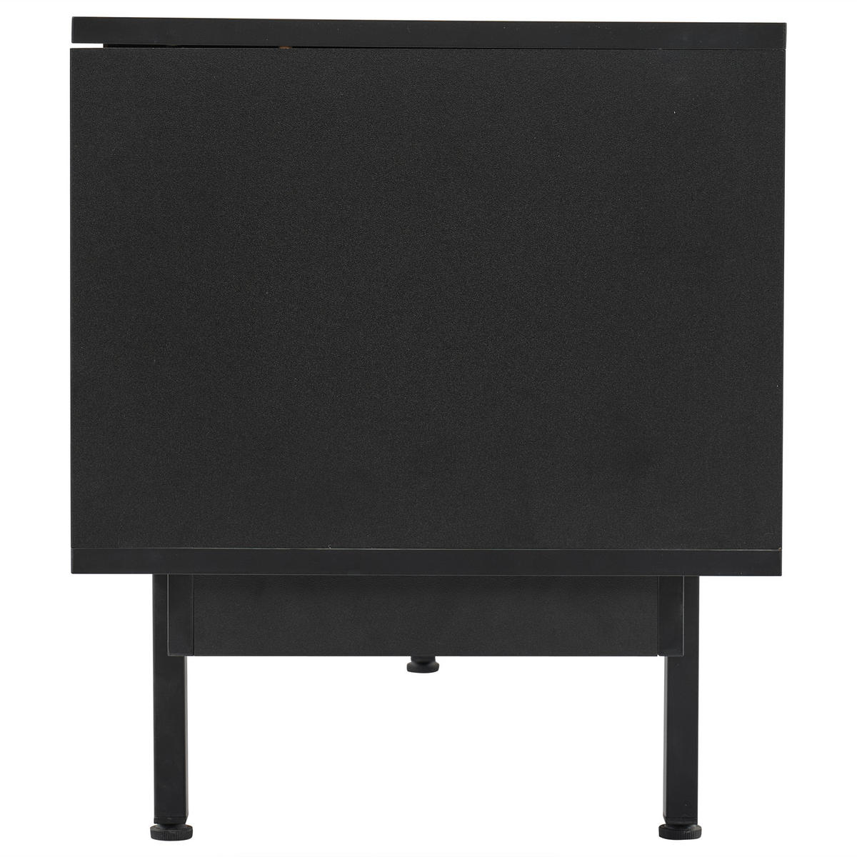 TV-ELEMENT in Schwarz TV Schrank mit Stauraum,Schubladen ,B200/T40/H51cm - Schwarz, Holzwerkstoff/Metall (200/51/40cm) - STILVORA