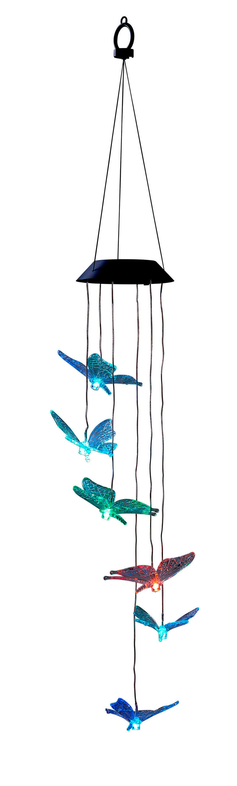 LED-SOLAR-WINDSPIEL - Schmetterling mit Dämmerungssensor für Garten, Balkon und Terrasse - Weiß, Kunststoff (12.5/12.5/94cm) - Northpoint