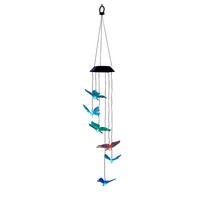 LED-SOLAR-WINDSPIEL - Schmetterling mit Dämmerungssensor für Garten, Balkon und Terrasse - Weiß, Kunststoff (12.5/12.5/94cm) - Northpoint