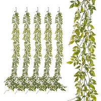 GIRLANDE 6-teiliges Set 1,7 m Kunstpflanze Efeu Grün - Grün, Kunststoff (10cm)