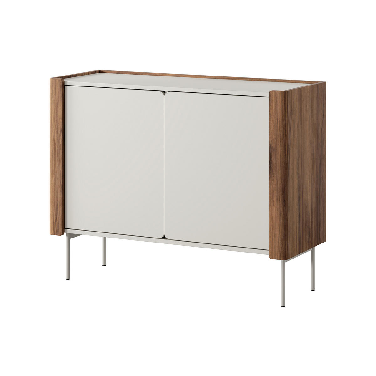 KOMMODE AVVOLGERE 105/82/39 cm mit 2 Türen Nussbaumfarben - Kaschmir/Nussbaumfarben, Holzwerkstoff (105/82/39cm) - MASSENO