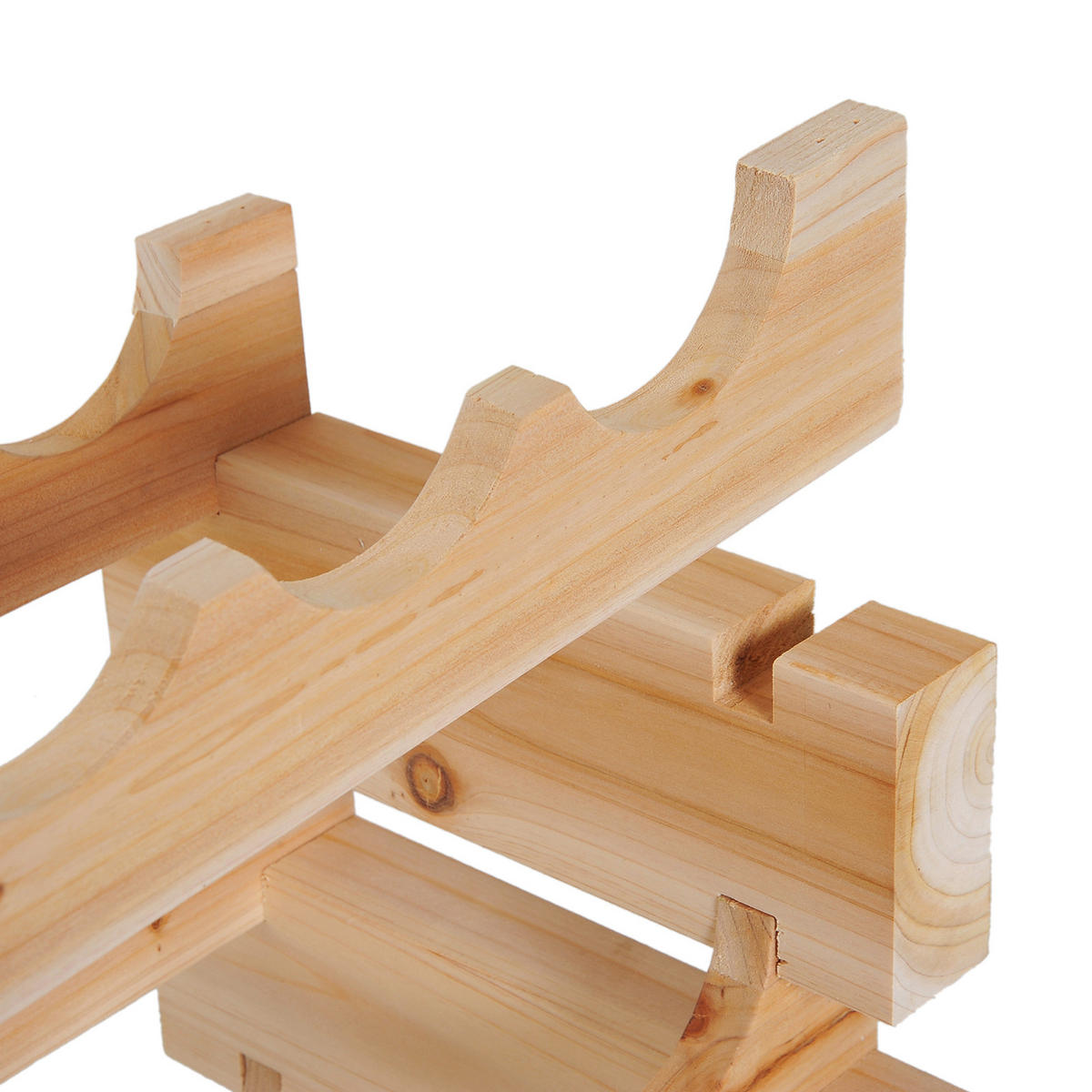 WEINREGAL DE-10994 6 Ebenen, 72 Flaschen, modulbar Naturholz - Naturfarben, Holzwerkstoff (114/85/28cm) - ComfortXL