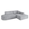 ECKSOFA Ottomane Rechts IREA-L1-v4 - 232x165x77 cm Grau - Titanfarben, Holzwerkstoff/Textil (232/165cm) - ALTDECOR