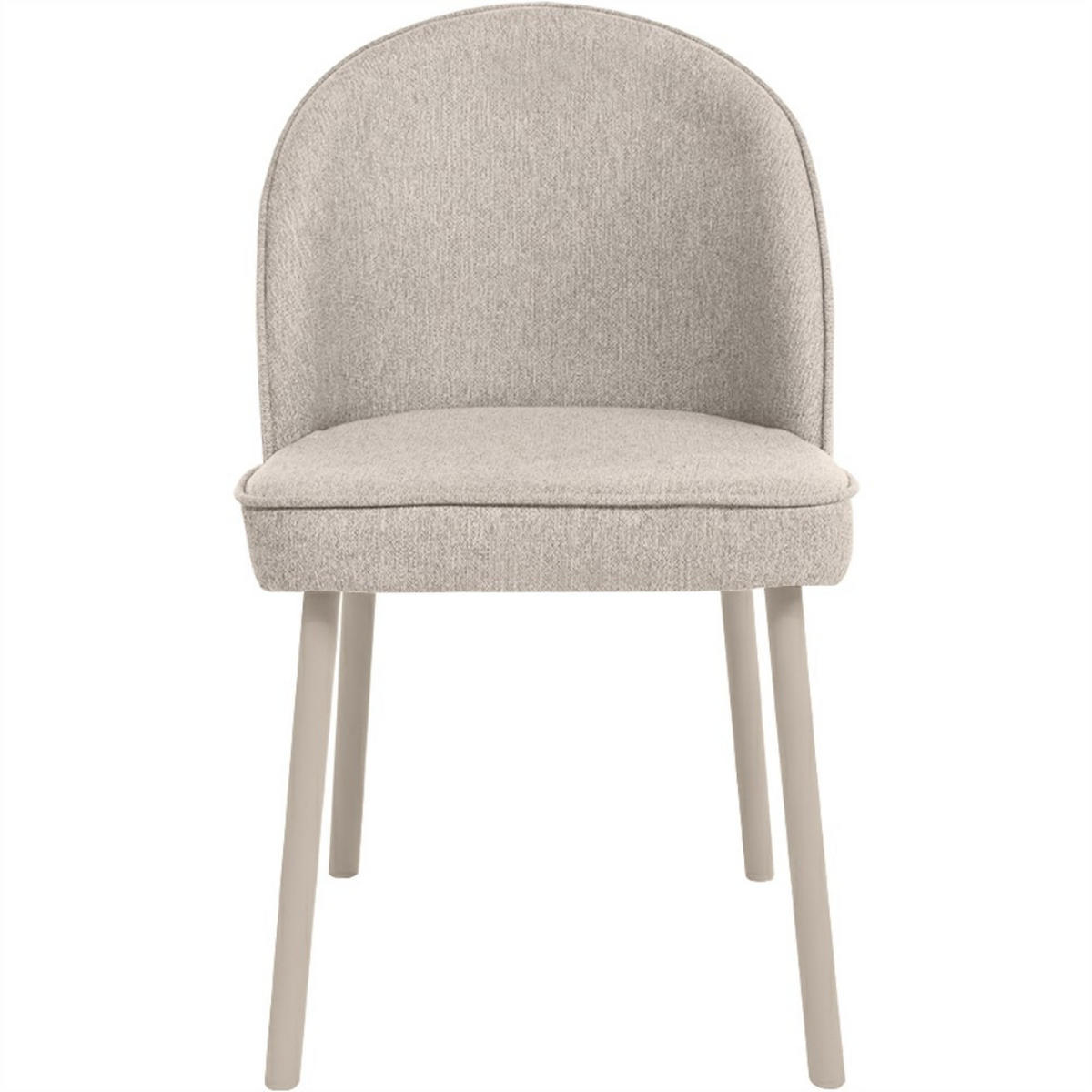 STUHL Luna, Polsterstuhl für das Esszimmer mit kaschmirfarbenen Holzbeinen, Beige - Kaschmir/Beige, Holz (51/87/46cm) - Beautysofa