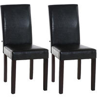 ESSZIMMERSTUHL Ines, 2er Set Kunstleder, Gestell Holz Dunkelbraun Braun - Dunkelbraun/Braun, Holz/Textil (41/91/47cm) - TPFLiving