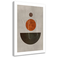 WANDBILD kreise und boho formen - Orange, Textil (40/60cm) - Feeby