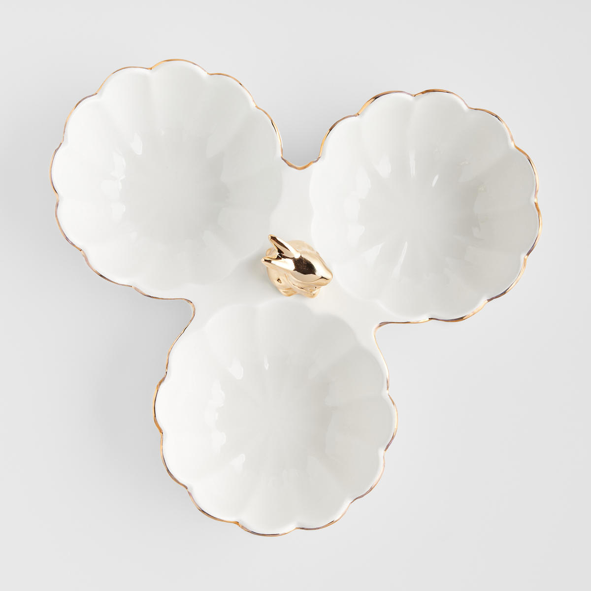 SERVIERTELLER Wonderland triple - Weiß, Stein (25/9.5/23cm) - home&you