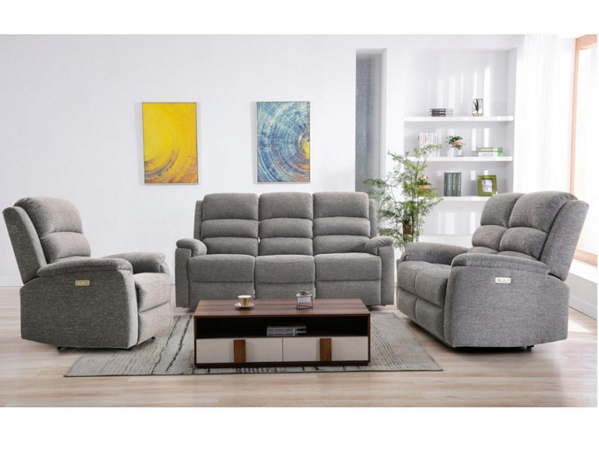 RELAXSESSEL - 1 Person - Stoff - Grau - - Grau, Textil (86/103/95cm) - Vente-Unique
