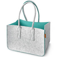 EINKAUFSKORB aus Filz - Hellgrau, Textil (40/27/40cm) - Miqio Design