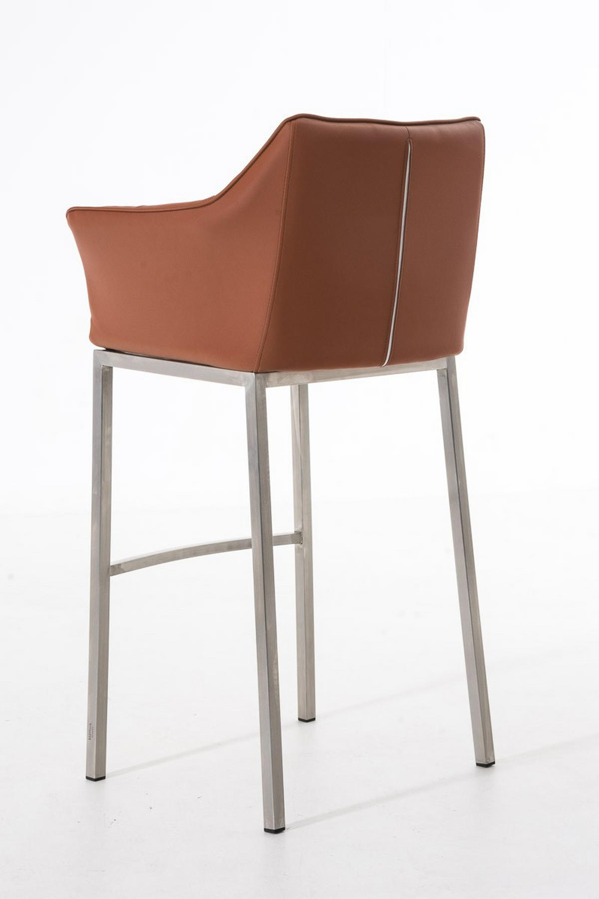 BARHOCKER Damaso 110x64x48 cm hellbraun - Hellbraun, Leder (64/110/48cm) - furnicato