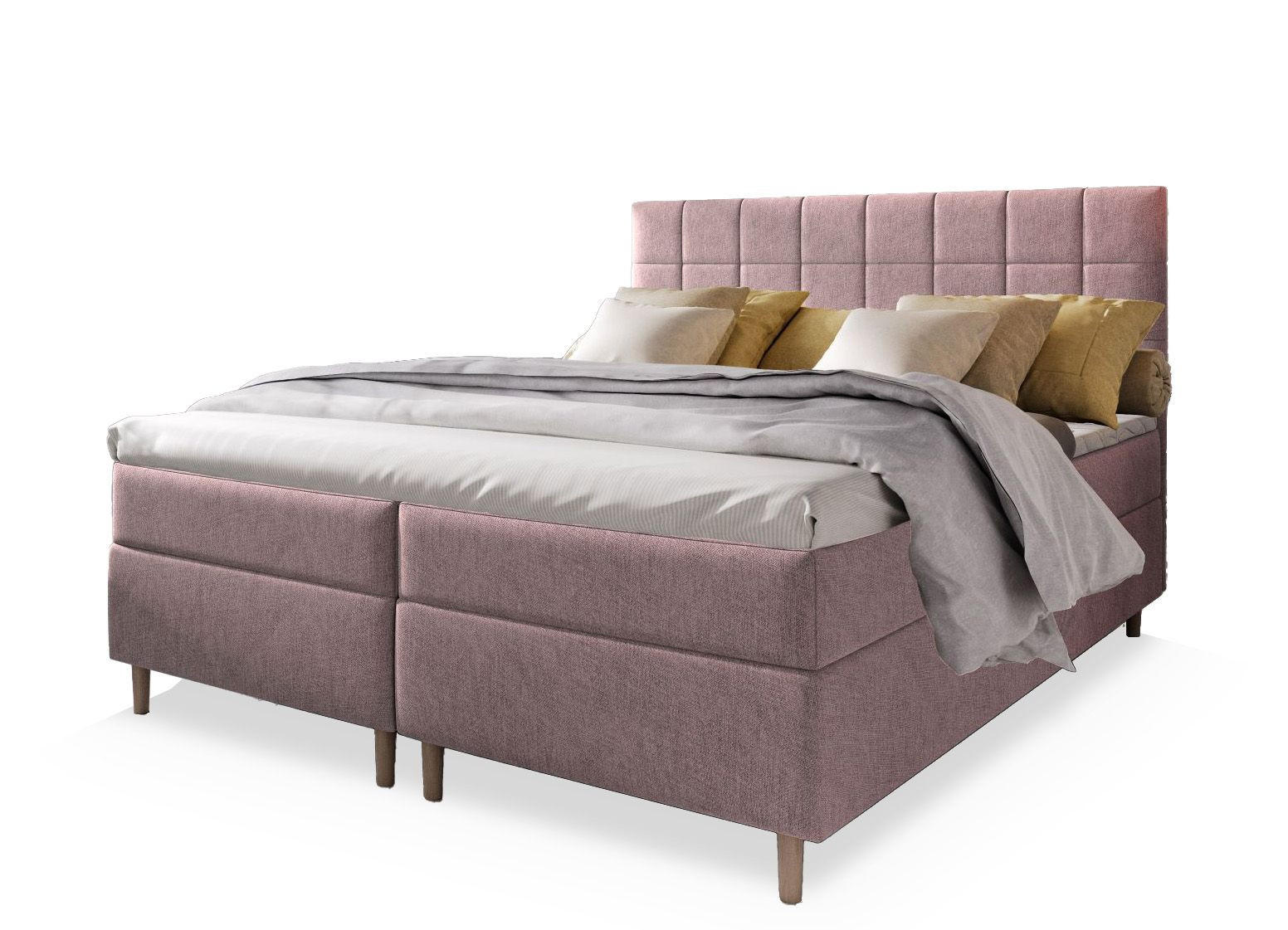 BOXBETT IBIZA 140x200 cm mit Matratze und Topper - Rosa - Rosa, Holz (140/200cm) - MASSENO