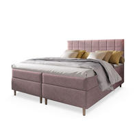 BOXBETT IBIZA 140x200 cm mit Matratze und Topper - Rosa - Rosa, Holz (140/200cm) - MASSENO