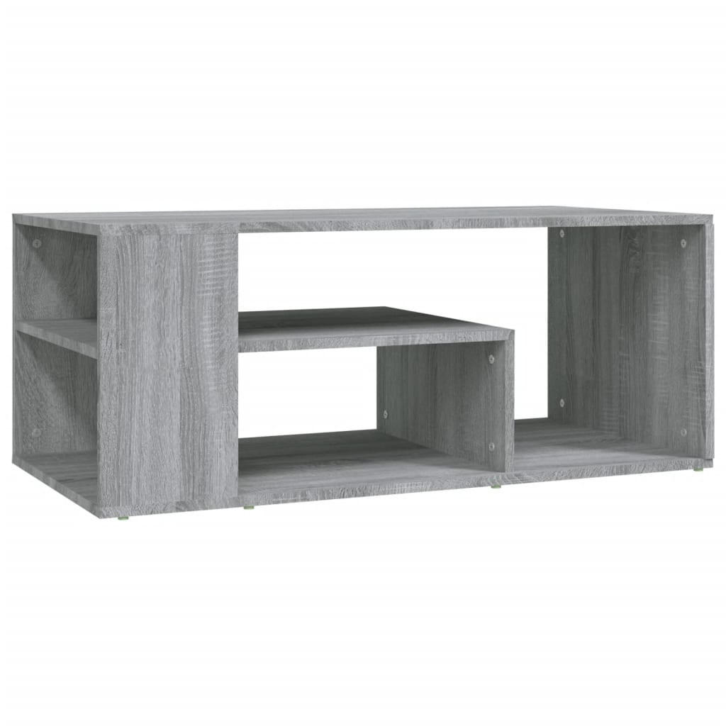 furnicato Couchtisch Silbereichen 100x40x50 cm