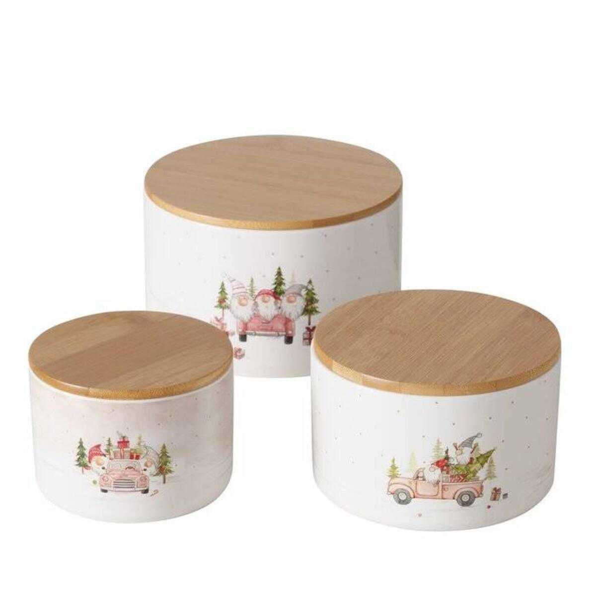 AUFBEWAHRUNGSBEHÄLTER Carrie Ø 11-16 cm, 3er-Set - Multicolor, Keramik (16/10.5/16cm) - Boltze Home