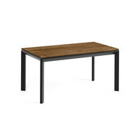 ESSTISCH FADO - Wildeiche/Schwarz, Holzwerkstoff (90/160/76cm) - Meblini