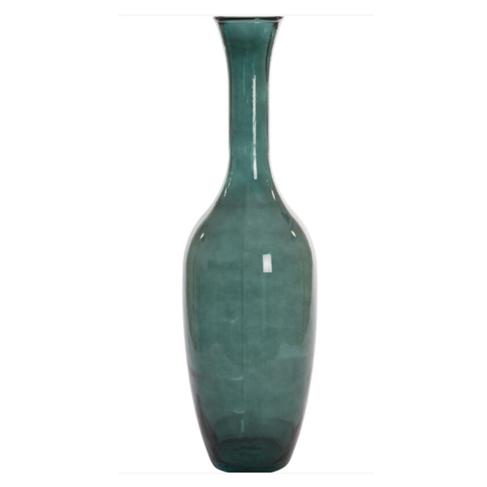 BODENVASE IMANO Ø30x100 cm, Glas, Petrol - Blaugrau, Glas (100cm) - Light & Living