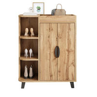 SCHUHSCHRANK schmal 80 x 32 x 99 cm Holzoptik Natur - Naturfarben, Holzwerkstoff (32/99/80cm) - Beauniv