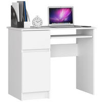 SCHREIBTISCH Links Piksel, Weiß, B90xH77xT50 cm - Weiß, Holz (50/90/77cm) - Milordbikes