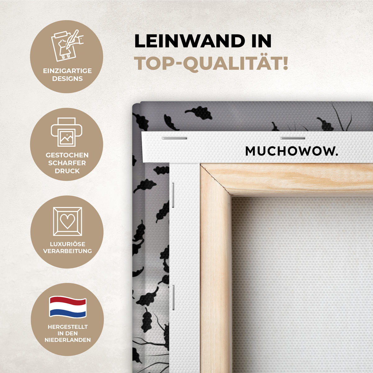 LEINWANDBILD Strand - Meer - Menschen - Baum - Moderne Kunst Gemälde 60x40 cm - Hellgrau, Textil (60/40cm) - MuchoWow