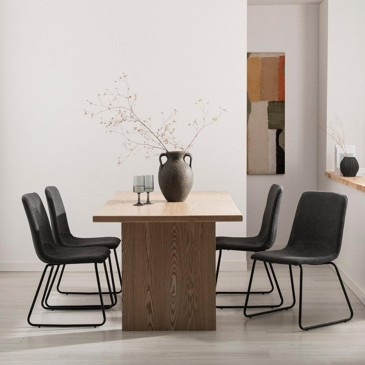 ESSZIMMERSTUHL Ander Grau 52 cm x 86 cm - Grau, Textil (52/86/51cm)