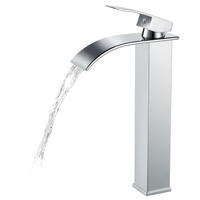 WASCHTISCHARMATUR HOCH KASKADE EINHEBEL EDELSTAHL 304 CHROM - Silberfarben, Metall (29/11/17cm) - Authentics