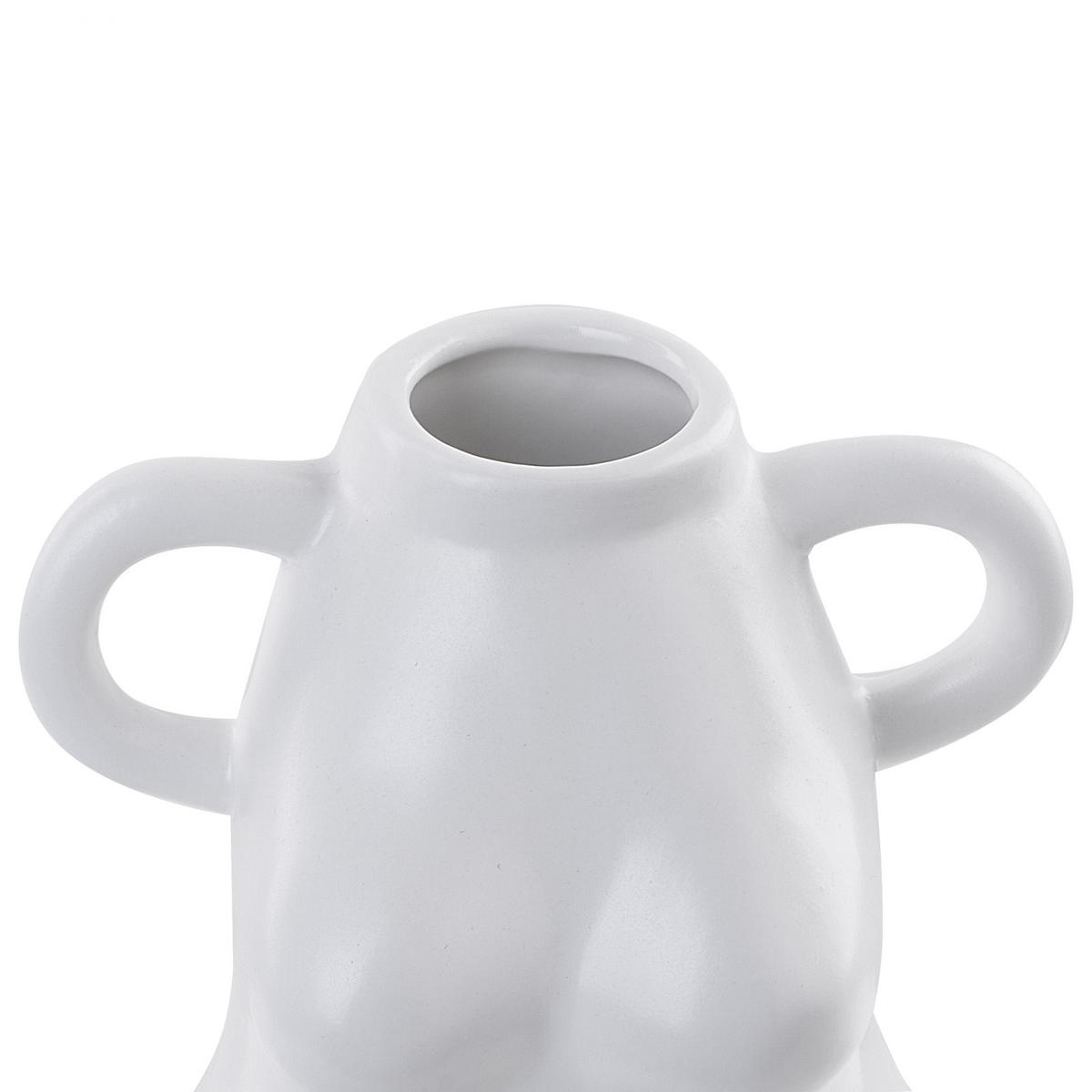 BLUMENVASE Porzellan weiß Aigio - Weiß, Keramik (25cm) - Beliani