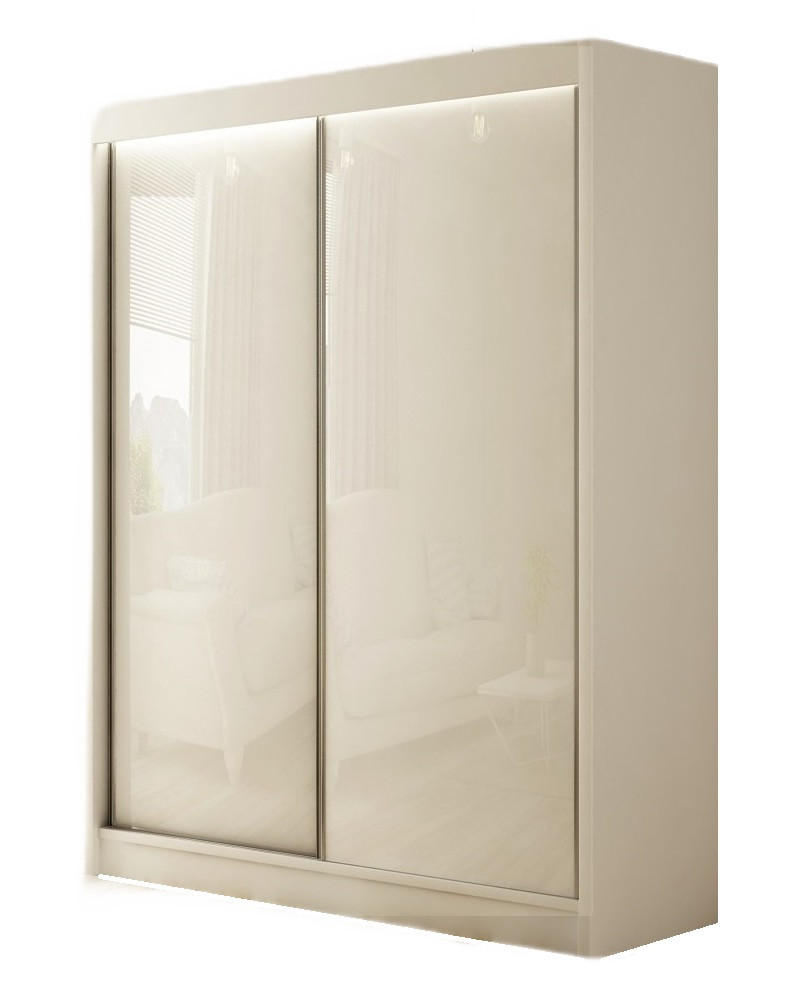 SCHRANK Weiß PEAK Schiebetür 120 cm - Weiß, Holzwerkstoff (120/215/61cm) - Sepro Meble
