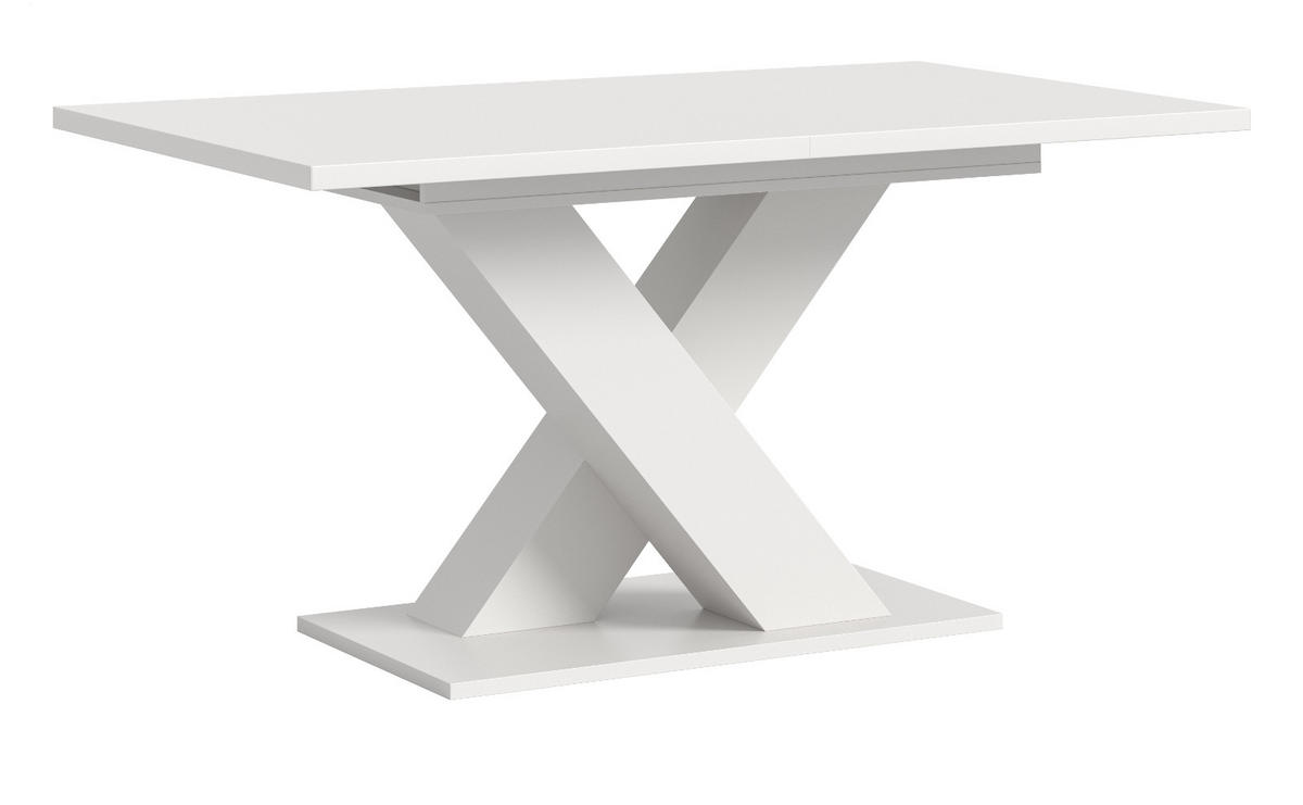 ESSTISCH weiß, Küchentisch ausziehbar 150 - 190 cm - Weiß, Holzwerkstoff/Metall (150/90/76cm) - Inn.Furn