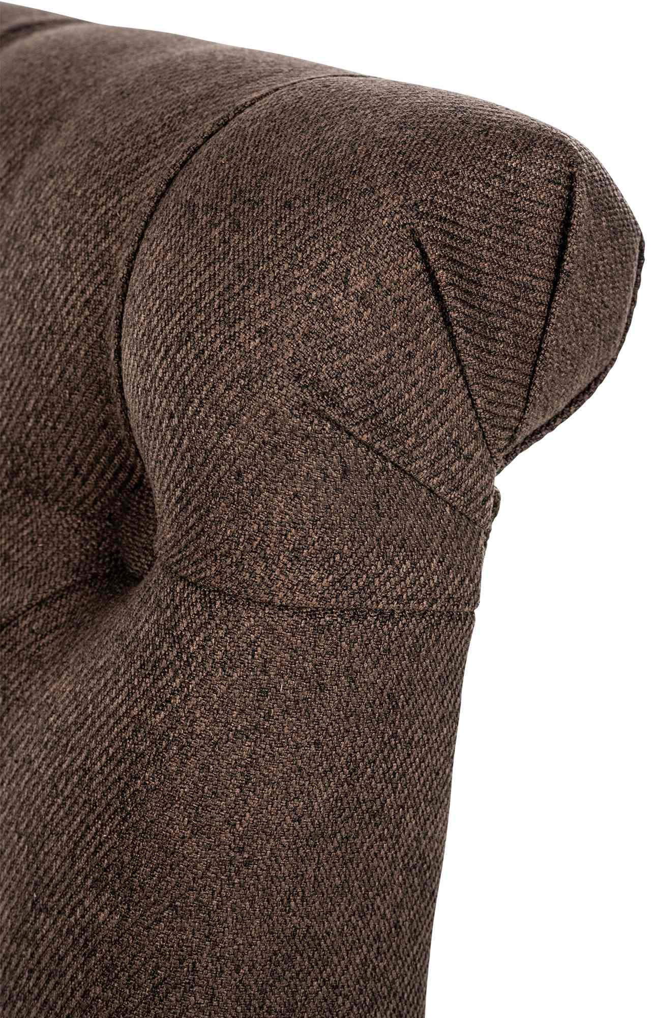 STUHL 2er Set Stoff braun - Walnussfarben/Braun, Holz/Textil (45/98/63cm) - CLP