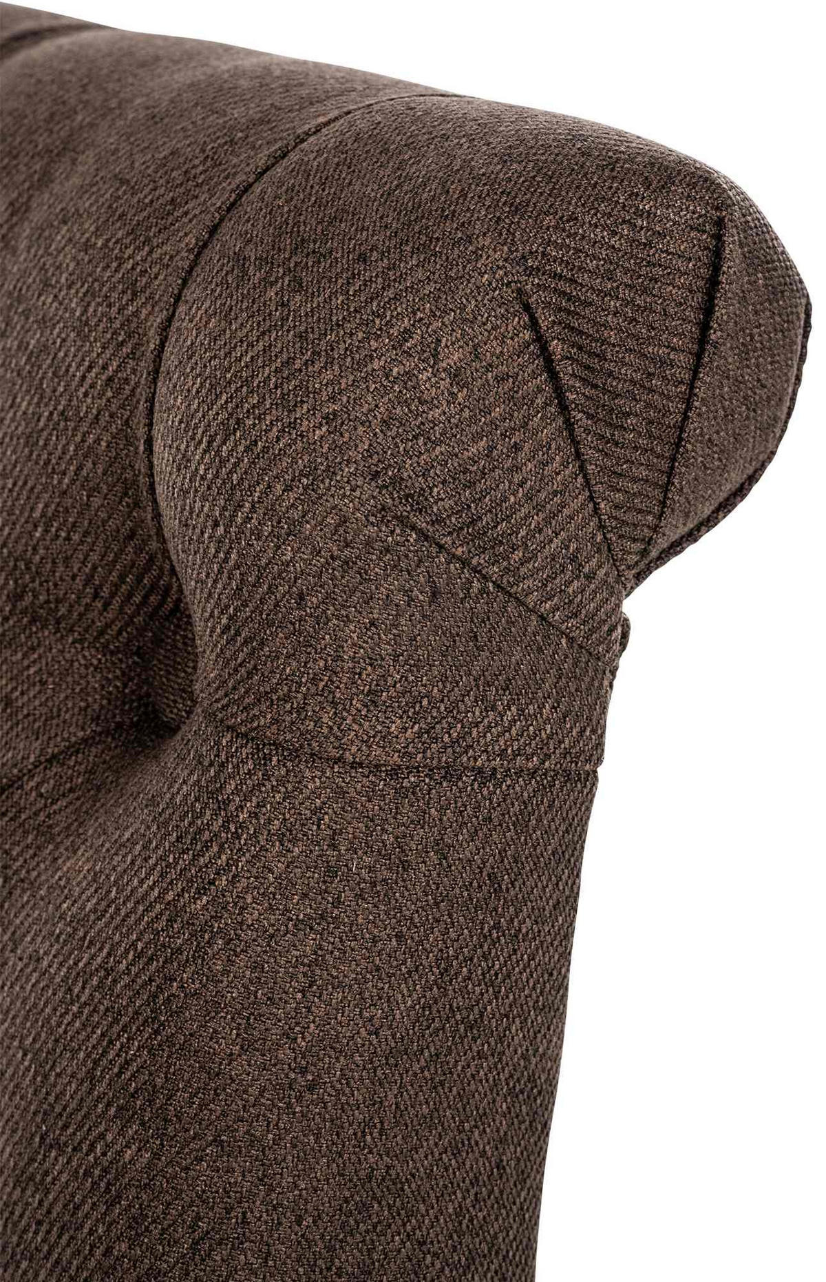 STUHL 2er Set Stoff braun - Walnussfarben/Braun, Holz/Textil (45/98/63cm) - CLP