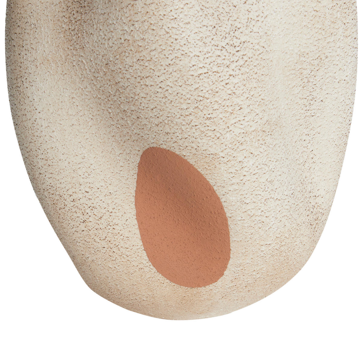 BLUMENVASE Steinzeug beige Batoidea - Beige, Stein (25cm) - Beliani