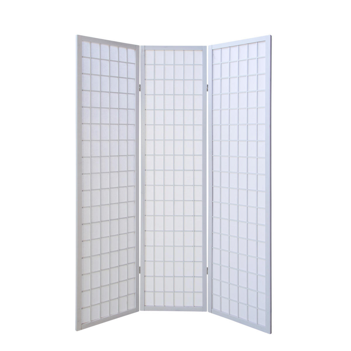 PARAVENT 3-tlg. 132/175 cm Weiß Shoji - Weiß, Holz (132/175/2cm) - Homestyle4u