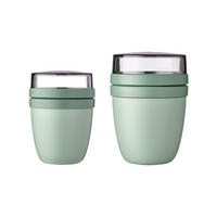 LUNCHPOT MINI + REGULAR Ellipse Nordic Sage 2er Set - Mintgrün, Kunststoff (1/1/1cm) - Mepal