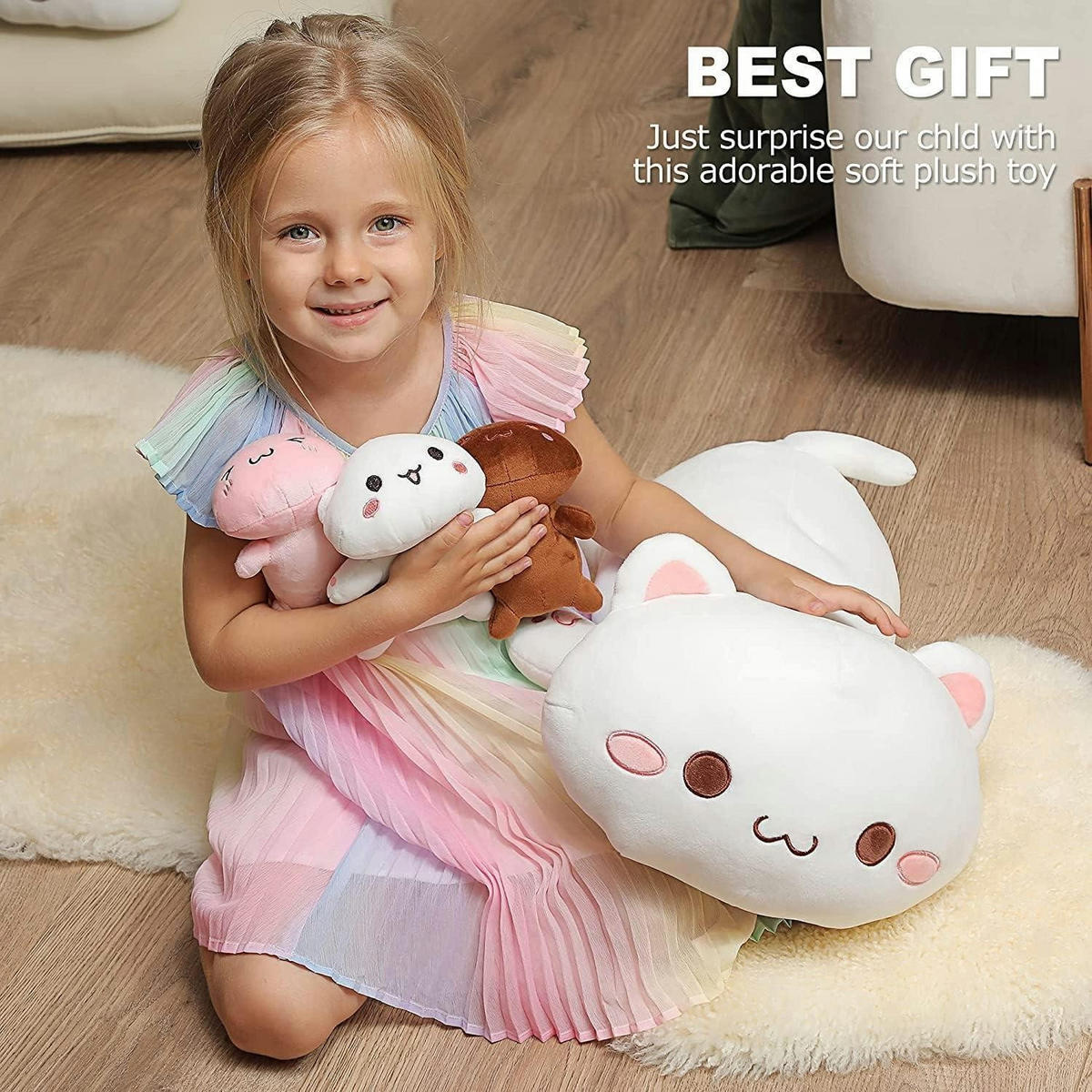 STOFFTIER Katzenfamilie 50 cm - Multicolor, Textil (28/50cm)