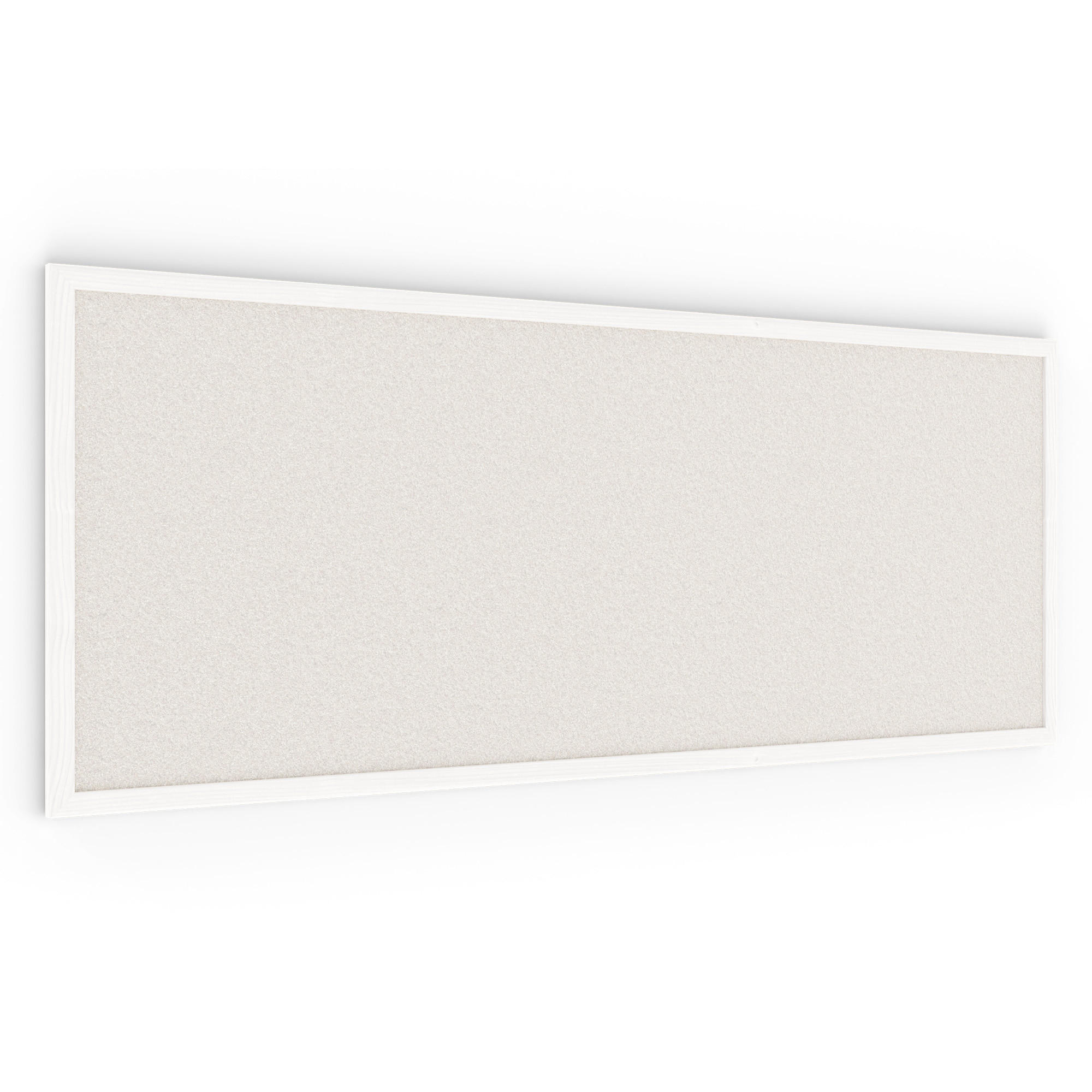 PINNWAND, Korktafel in weiß, 100x40 cm, Holzrahmen - weiß lackiert - Weiß, Holz (100/40/1.5cm) - ALLboards