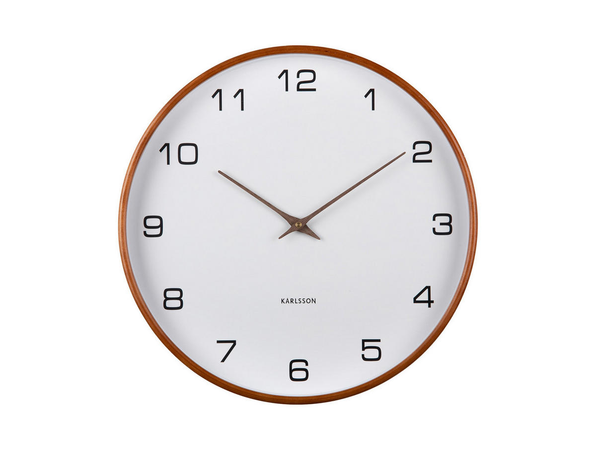 WANDUHR Acento Ø40 cm - Weiß, Holz (40/40/5cm) - Karlsson