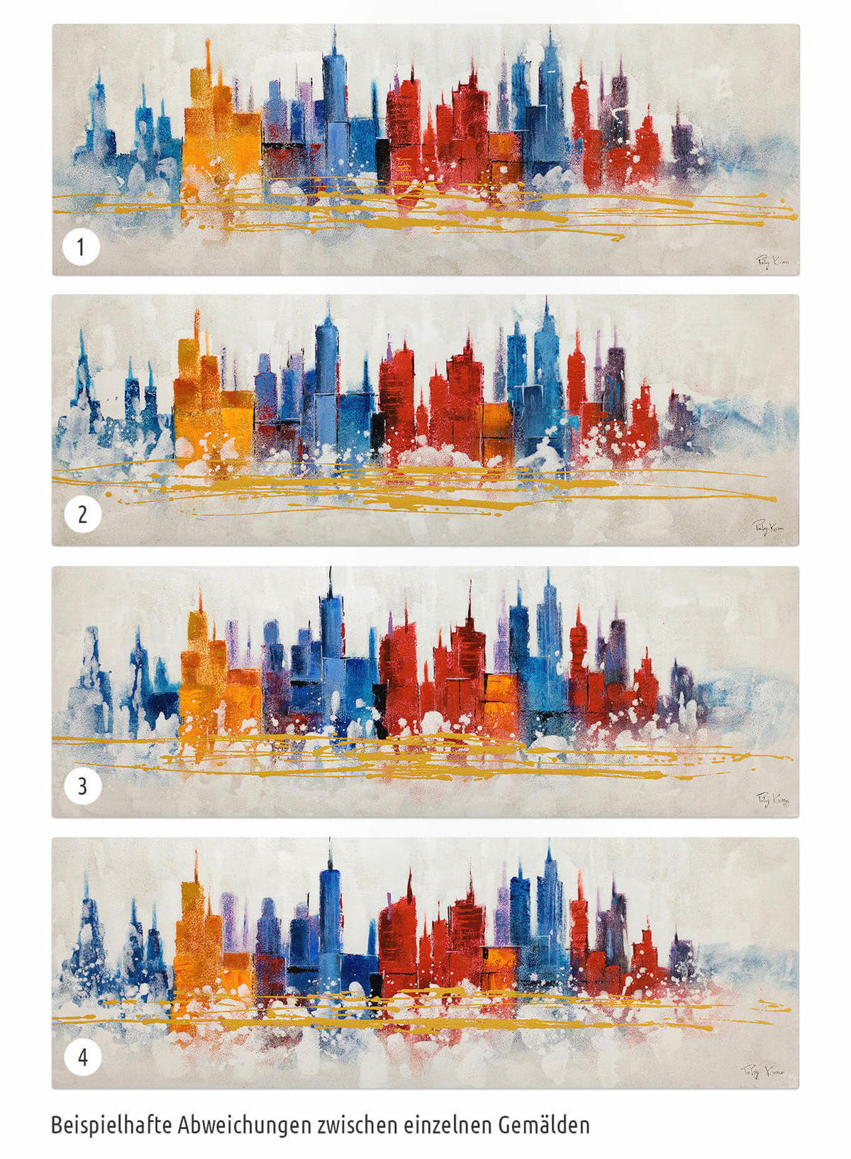 ACRYLBILD HANDGEMALT 150/50 cm - Multicolor, Holz/Textil (150/50cm) - KUNSTLOFT