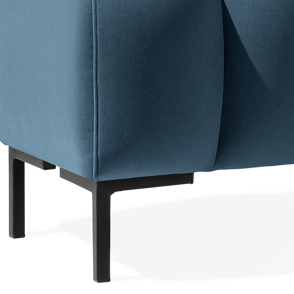 SITZHOCKER Polsterhocker PECCO, Veloursstoff - Schwarz/Rosa, Holz/Textil (120/50/50cm) - KONSIMO®
