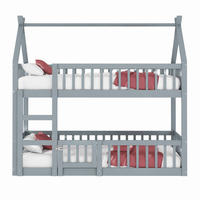 ETAGENBETT mit Treppe 90x200 cm Grau - Grau, Holzwerkstoff (90/200cm) - Beauniv